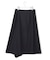 ウール圧縮スムース アシンメトリー フレアスカート