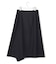 ウール圧縮スムース アシンメトリー フレアスカート