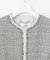 【セットアップ対応】ライトシャインツイード ノーカラー ジャケット