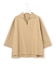 【洗える】コンパクトコットンツイル スキッパー シャツ