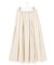 【SLOW/洗える】コットンナイロンストライプ タックフレア スカート