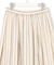 【SLOW/洗える】コットンナイロンストライプ タックフレア スカート