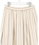 【SLOW/洗える】コットンナイロンストライプ タックフレア スカート