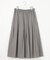 【SLOW/洗える】コットンナイロンストライプ タックフレア スカート