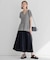 【洗える】マットナイロンタフタ タック スカート