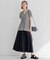 【洗える】マットナイロンタフタ タック スカート