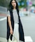 【CLASSY.6月号掲載】リネンレーヨンストレッチ  ロング ジレ