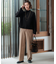 【CLASSY.2月号掲載/洗える】TRストレッチギャバ ワイドパンツ