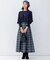 【洗える】ナイロンチェックタフタ タックスカート