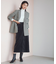 【洗える】23区DENIM ベルベットストレッチ Aライン スカート