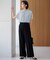 【VERY掲載/セットアップ対応】トリアセダブルジョーゼット フルレングス パンツ