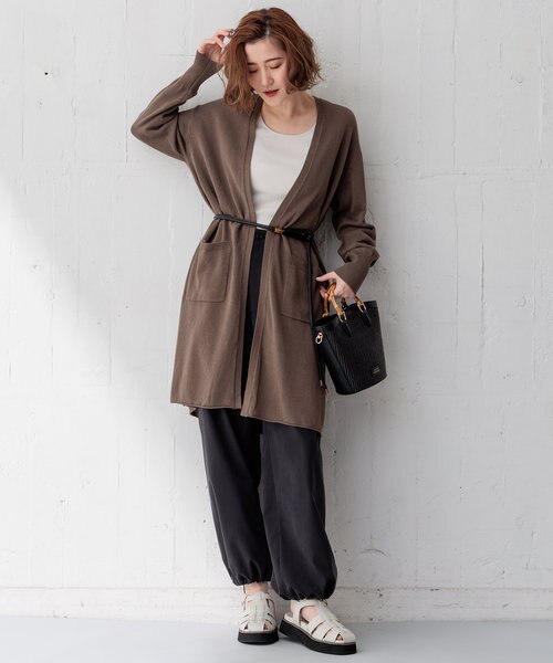 未使用タグ付 23区 洗えるリネンシルクブレンド ロング カーディガン 24SS 23区｜【洗える】リネンシルクブレンド カーディガン | Rakuten