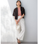 【CLASSY.6月号掲載/洗える】リネンレーヨンストレッチ ワイドパンツ