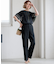 【CLASSY.6月号掲載/洗える】リネンレーヨンストレッチ ワイドパンツ