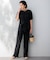 【CLASSY.6月号掲載/洗える】リネンレーヨンストレッチ ワイドパンツ