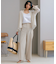【CLASSY.6月号掲載/洗える】リネンレーヨンストレッチ ワイドパンツ