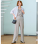 【CLASSY.6月号掲載/洗える】リネンレーヨンストレッチ ワイドパンツ