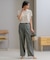 【CLASSY.6月号掲載/洗える】リネンレーヨンストレッチ ワイドパンツ