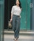 【CLASSY.6月号掲載/洗える】リネンレーヨンストレッチ ワイドパンツ