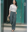 【CLASSY.6月号掲載/洗える】リネンレーヨンストレッチ ワイドパンツ