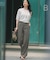 【CLASSY.6月号掲載/洗える】リネンレーヨンストレッチ ワイドパンツ