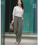 【CLASSY.6月号掲載/洗える】リネンレーヨンストレッチ ワイドパンツ