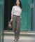 【CLASSY.6月号掲載/洗える】リネンレーヨンストレッチ ワイドパンツ