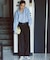 【CLASSY.6月号掲載/洗える】リネンレーヨンストレッチ ワイドパンツ