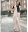 【CLASSY.6月号掲載/洗える】リネンレーヨンストレッチ ワイドパンツ