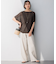【CLASSY.6月号掲載/洗える】リネンレーヨンストレッチ ワイドパンツ