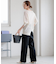 【洗える】リネンレーヨンストレッチ ドロスト パンツ