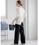 【洗える】リネンレーヨンストレッチ ドロスト パンツ