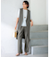 【洗える】リネンレーヨンストレッチ ドロスト パンツ