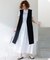 【CLASSY.6月号掲載/洗える】リネンレーヨンストレッチ ジレ