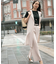【CLASSY.6月号掲載/洗える】リネンレーヨンストレッチ ジレ
