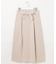 【洗える】リネンレーヨンストレッチ タック スカート