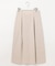 【洗える】リネンレーヨンストレッチ タック スカート