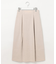 【洗える】リネンレーヨンストレッチ タック スカート