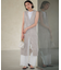 レーシーパターン ロングジレ ニット