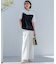 【WEB限定カラーあり/洗える】スムースデザイン コンビ カットソー