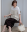 【WEB限定カラーあり/洗える】スムースデザイン コンビ カットソー