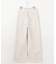 【セットアップ対応/洗える】コットンリネン オックスストレッチ ワイド パンツ