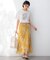 【洗える】Ratti ペイズリーシフォン スカート