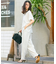 【新色追加/洗える】ストレッチジョーゼット ワイドパンツ