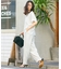 【新色追加/洗える】ストレッチジョーゼット ワイドパンツ