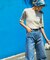 【見上愛さん着用/Oggi3月号掲載/洗える】23区DENIM ストレッチ ワイドパンツ
