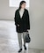 【Oggi1月号/CLASSY.11月号掲載】ウーステッドウール リブタートルネック ニット
