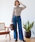 【Oggi1月号/CLASSY.11月号掲載】ウーステッドウール リブタートルネック ニット