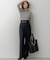 【Oggi1月号/CLASSY.11月号掲載】ウーステッドウール リブタートルネック ニット