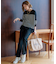 【WEB限定カラーあり/洗える】ウーステッドウール ワイドシルエット ニット